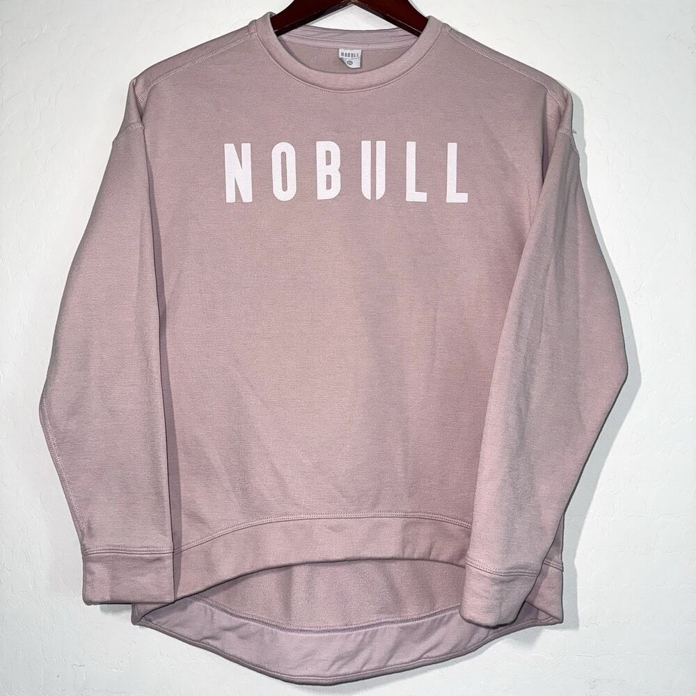 NOBULL Womens Pale Pink Mauve Pullover Sweatshirt Gym Athleisure Size XS
